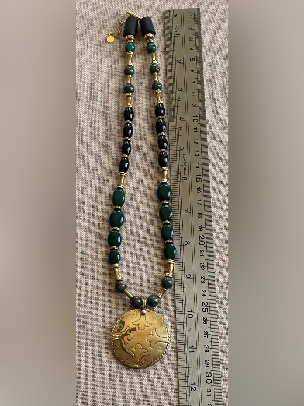 22-1/2 inch Onyx bead necklace NWOT - Picture 13 of 13